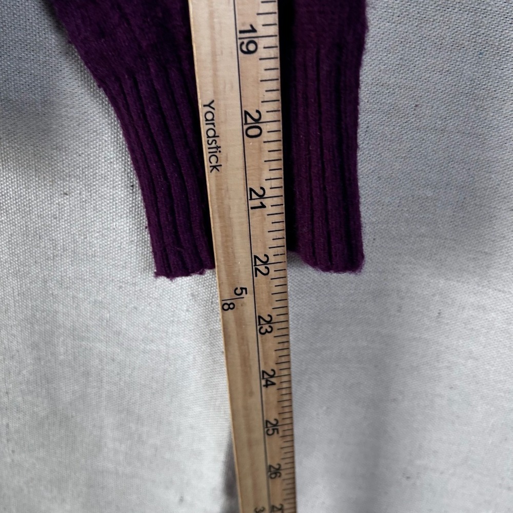 J. Crew Lambswool Blend Raglan Crewneck Sweater Burgundy Maroon Women's Size M - Picture 6 of 7